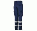 488PCRTOPAM Pantalón azul marino algodón con bandas reflectantes 245 g.